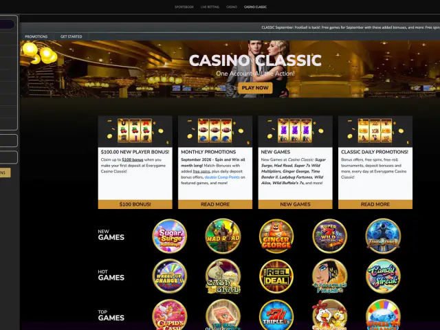 Everygame Poker homepage