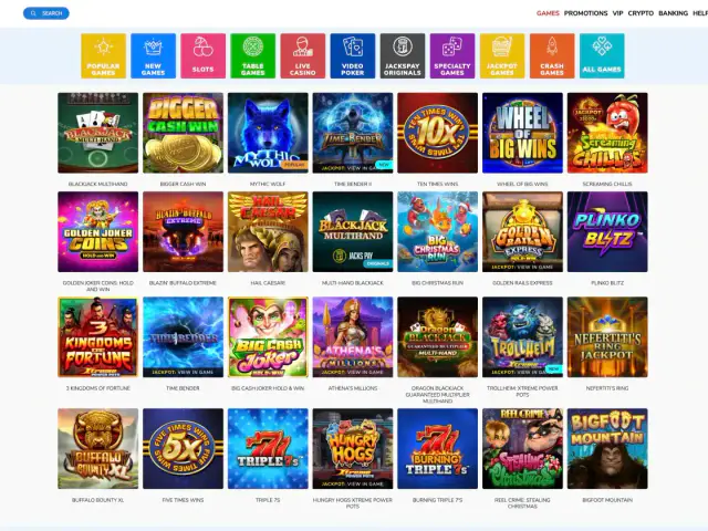 Jacks Pay homepage