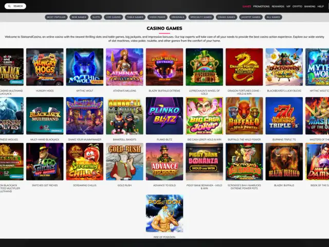 SlotsandCasino homepage